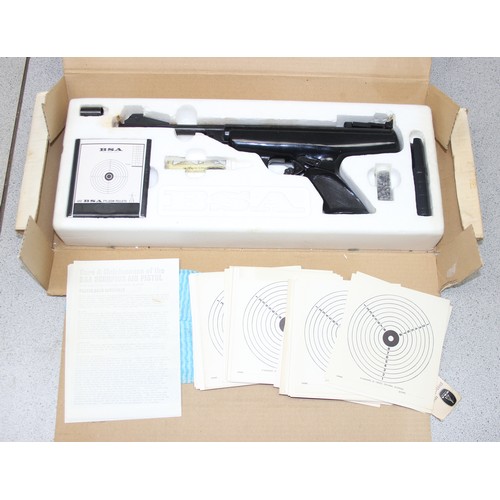 1461 - A vintage BSA Scorpion air pistol .22 calibre with accessories in original box and a BSA Mk 8 Pistol... 