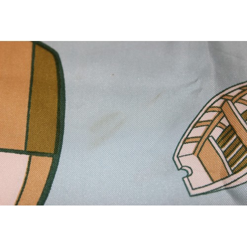 229M - Vintage Hermes 'Flottille' silk scarf