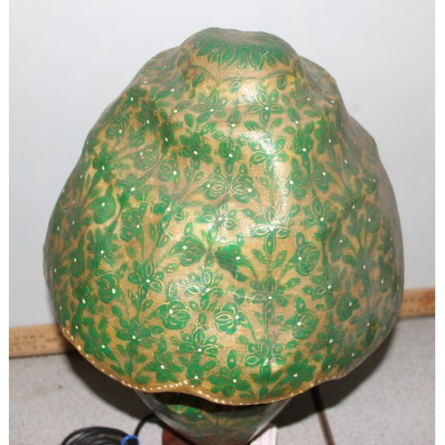 248 - An unusual vintage Kashmiri style animal hide table lamp in the manner of Liberty & Co