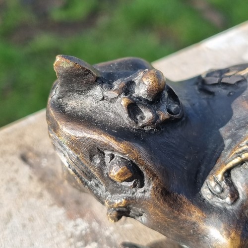 1653 - Hollow cast bronze Chinese toad