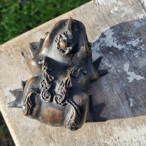 1653 - Hollow cast bronze Chinese toad