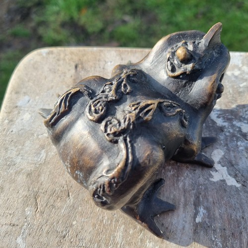 1653 - Hollow cast bronze Chinese toad