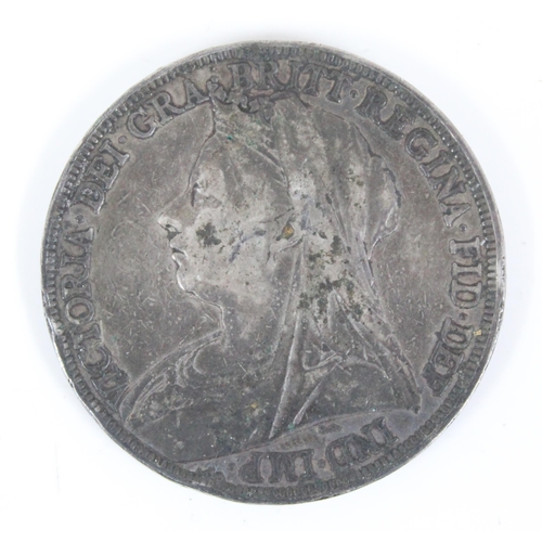 1277 - Queen Victoria 1895 silver crown coin