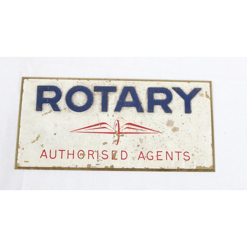 1300 - 2 vintage painted metal watch shop advertising display plaques, Rotary Authorised Agents & Accurist