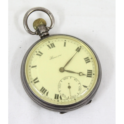 1303 - An early 20th century silver cased pocket watch by Renown, cased marked for Birmingham 1924 by Denni... 