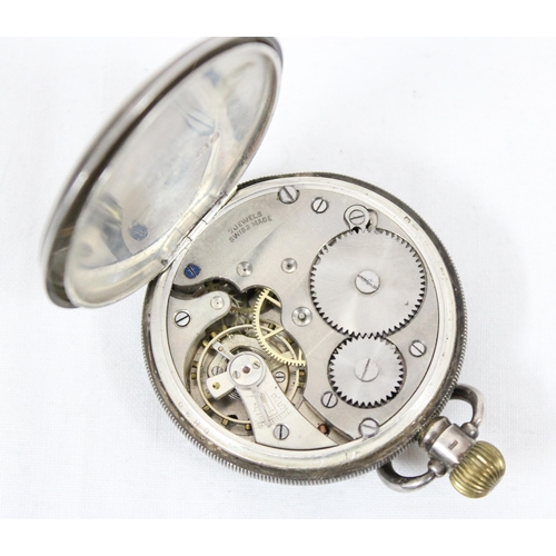 1303 - An early 20th century silver cased pocket watch by Renown, cased marked for Birmingham 1924 by Denni... 