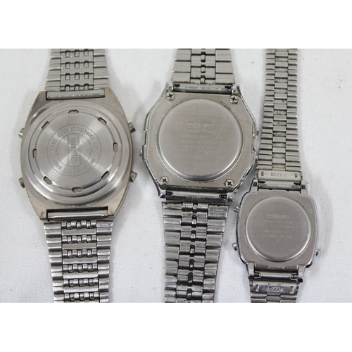 1311 - 4 vintage Casio watches with LCD displays and a LCD Sonic watch (5)