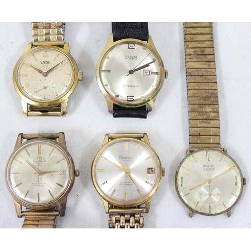 1314 - 5 assorted vintage gents watches to include Avia, Regency, Uno, Olivia & Modaine