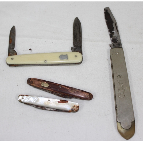 1400 - Qty of assorted penknives to inc a Curtis Knife by George Wostenholm, William Rodgers knife (5)