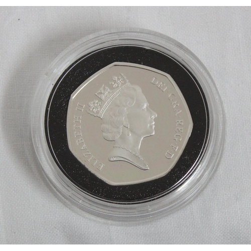 1218 - Royal Mint, a rare Piedfort silver proof 1992-1993 EEC 50p coin, unboxed