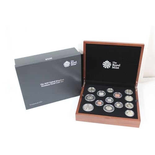 1224 - Royal Mint 2019 Premium Proof Coin Set, limited edition 1962/5000, 14 coin set in original box with ... 