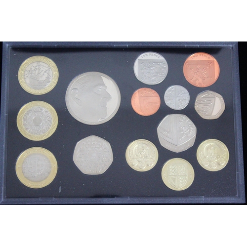 1227 - Royal Mint 2011 Executive Proof Coin Set, limited edition 383/5000, 14 coin set in original wooden b... 