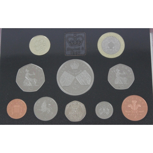 1233 - 3 Royal Mint proof coin sets in Deluxe cushioned display cases, 2004, 1997 & 1994, all with paperwor... 