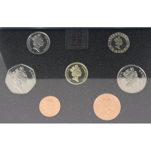 1234 - 4 Royal Mint proof coin sets in cases, 1987, 1988, 1990 & 1991