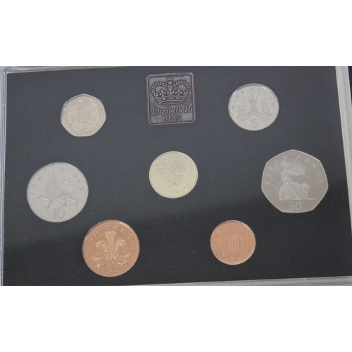 1235 - 4 Royal Mint proof coin sets in cases, 1983, 1984, 1985 and 1986