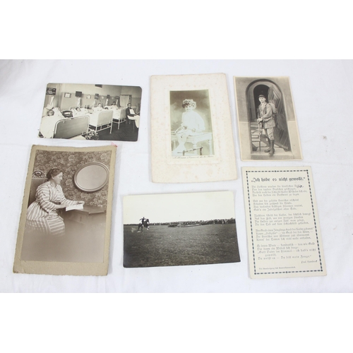 1404 - Qty of military related items to inc Bosun's whistle, RAF buttons and epaulettes, postcards and phot... 