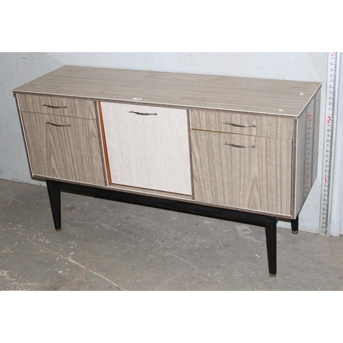 16 - A retro 1960's Formica 2 drawer 3 door sideboard, approx 137cm wide