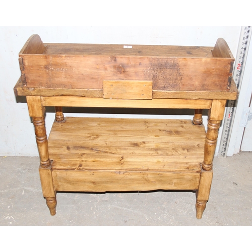 2 - Vintage pine wash stand, approx 86cm wide