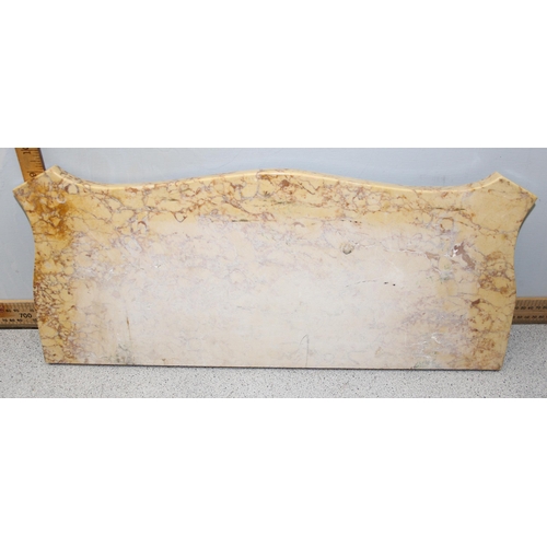 260 - Marble slab, shaped, approx 56cm wide