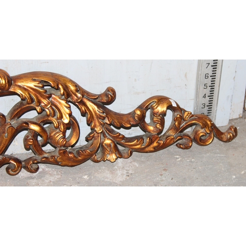 36 - A Rococo style gilt wall mounted pediment, approx 130cm wide