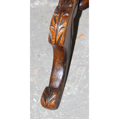 67 - A 19th century trumpet shaped sewing table with marquetry inlay, approx 48cm in diameter