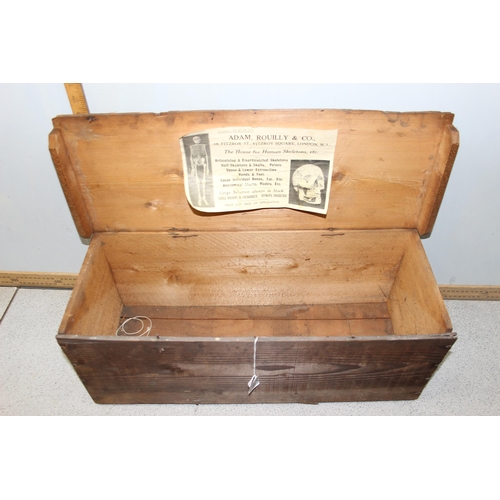 700 - A rare Adam Rouilly of London wooden skeleton box, stamped mark to the top and paper label to interi... 