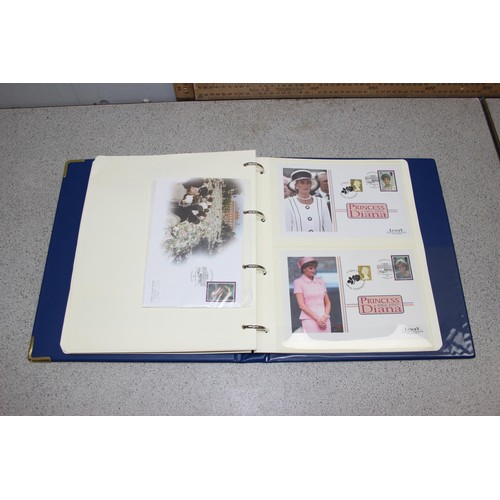 580 - Album of signed FDC stamps, Autographed Editions, mainly 90s celebrities, and some others unsigned