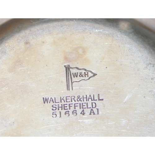 1050 - A large qty of antique and later silver plated to inc Elkington & Co serving dishes, Walker & Hall e... 