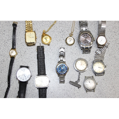 1345 - Qty of assorted vintage and later watches to inc Timex, Poljot etc