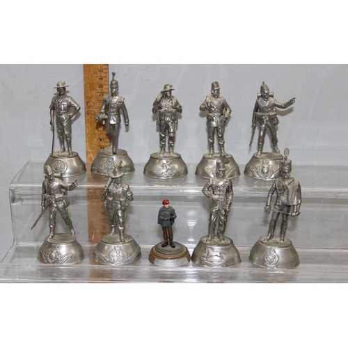 1415 - 10 assorted cast pewter models of soldiers, the majority by Charles C. Stadden for BPC pewter