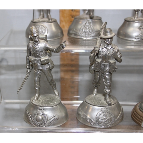 1415 - 10 assorted cast pewter models of soldiers, the majority by Charles C. Stadden for BPC pewter