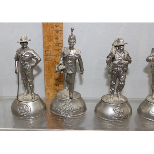 1415 - 10 assorted cast pewter models of soldiers, the majority by Charles C. Stadden for BPC pewter