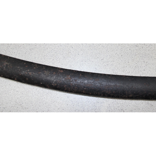 1419 - A 1796 pattern cavalry sabre sword and sheath, blade with partial marks, approx 100cm long in total