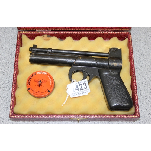 1423 - Webley & Scott Mk1 Series ll .177 pistol with box & pellets