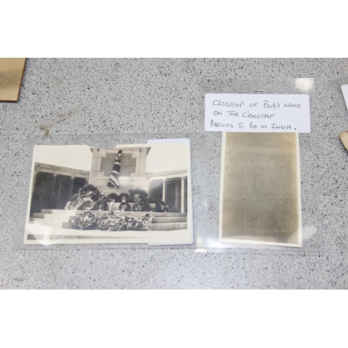 1426 - WW1 medal trio and death plaque to 21096 Pte  R. Bedwell Wiltshire Regiment, complete with a large q... 