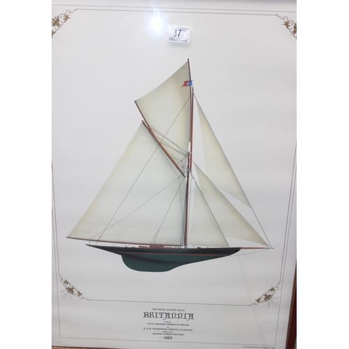 377 - Royal Cutter Yacht Britannia framed print