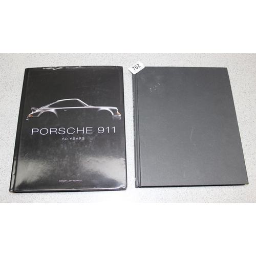 762 - Two car reference books containing hundreds of colour photos – Porsche 911 50 years and Pontiac GTO ... 