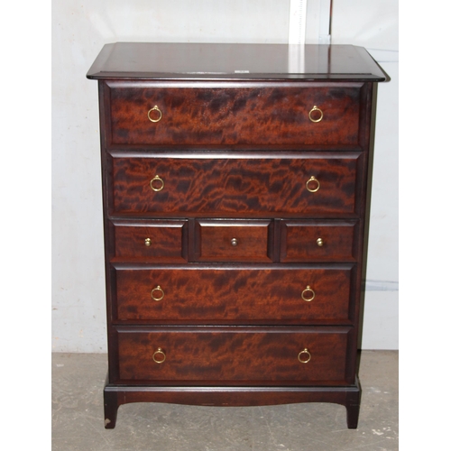 94 - Stag dark wood 2 over 3 over 2 chest of draws