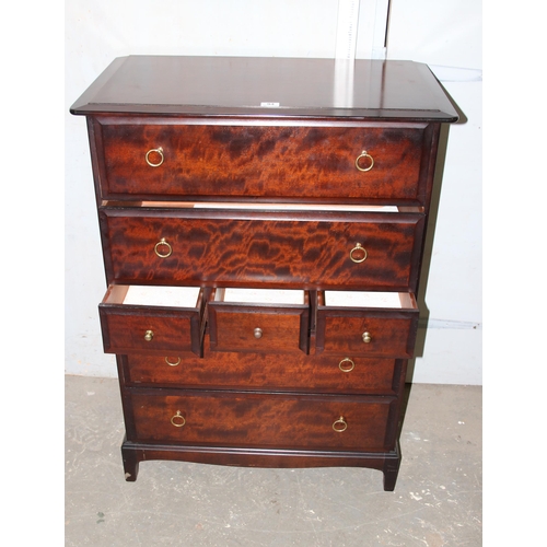 94 - Stag dark wood 2 over 3 over 2 chest of draws