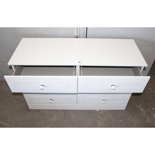 98 - 2 over 2 over 2 chest of white drawers