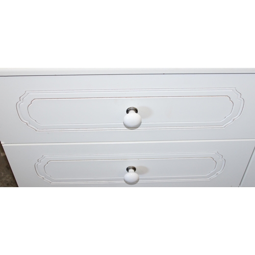 98 - 2 over 2 over 2 chest of white drawers