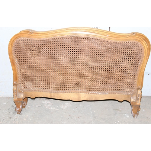 99 - Highly carved antique day bed with bergere supports, currently deconstructed