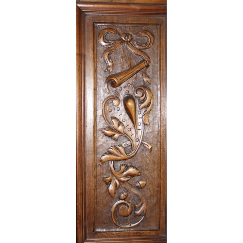 119 - A 19th Continental likely German hall cabinet of Danziger Schapp type, with profusely carved details... 