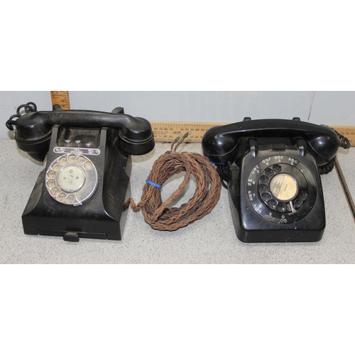 713 - Vintage 314 Bakelite telephone and a 760L black GPO telephone