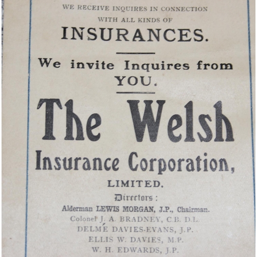 764 - A rare 5th October 1912 rugby programme, Newport vs Cardiff at Cardiff Arms Park