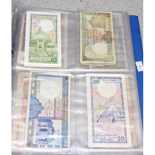 1278 - Folder of mixed world and UK banknotes