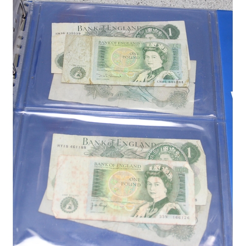 1278 - Folder of mixed world and UK banknotes