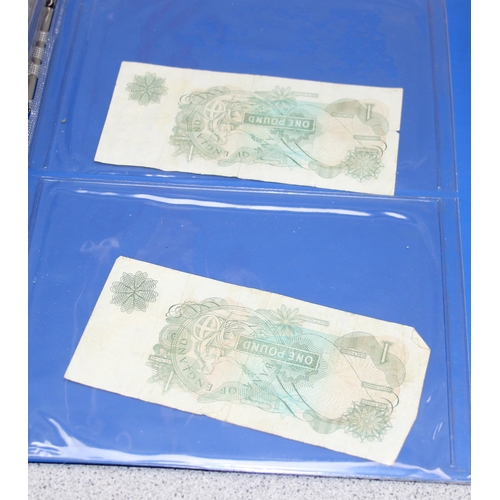 1278 - Folder of mixed world and UK banknotes