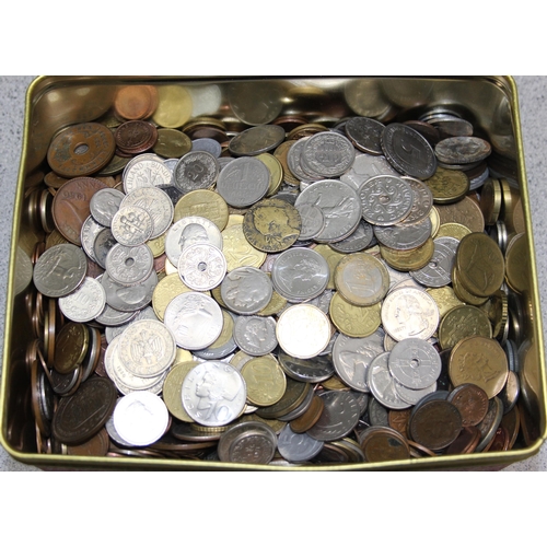 1279 - Qty of assorted mixed world and British coins, approx 5kg gross