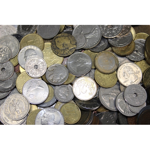 1279 - Qty of assorted mixed world and British coins, approx 5kg gross